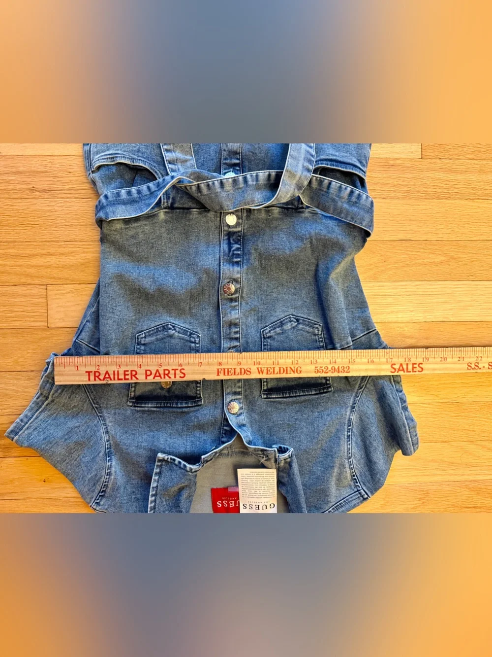 Guess Denim Women’s Maggie Overalls Jumpsuit NWT size S - Picture 5 of 11